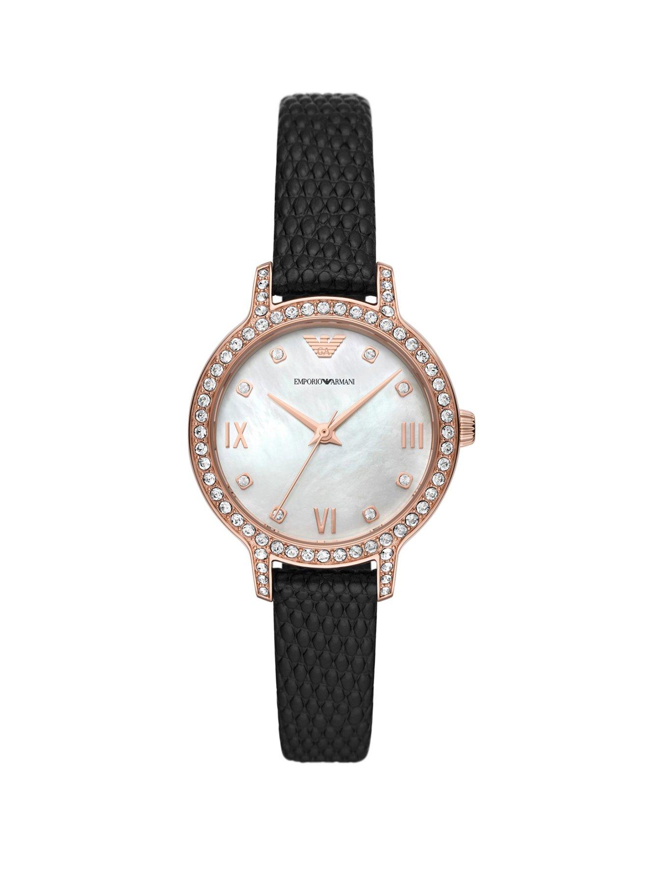 Emporio Armani Ladies Traditional Watches Pro-Planet Leather 