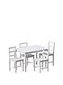  image of vida-designs-yorkshire-108-cm-dining-table-4-chairs-white