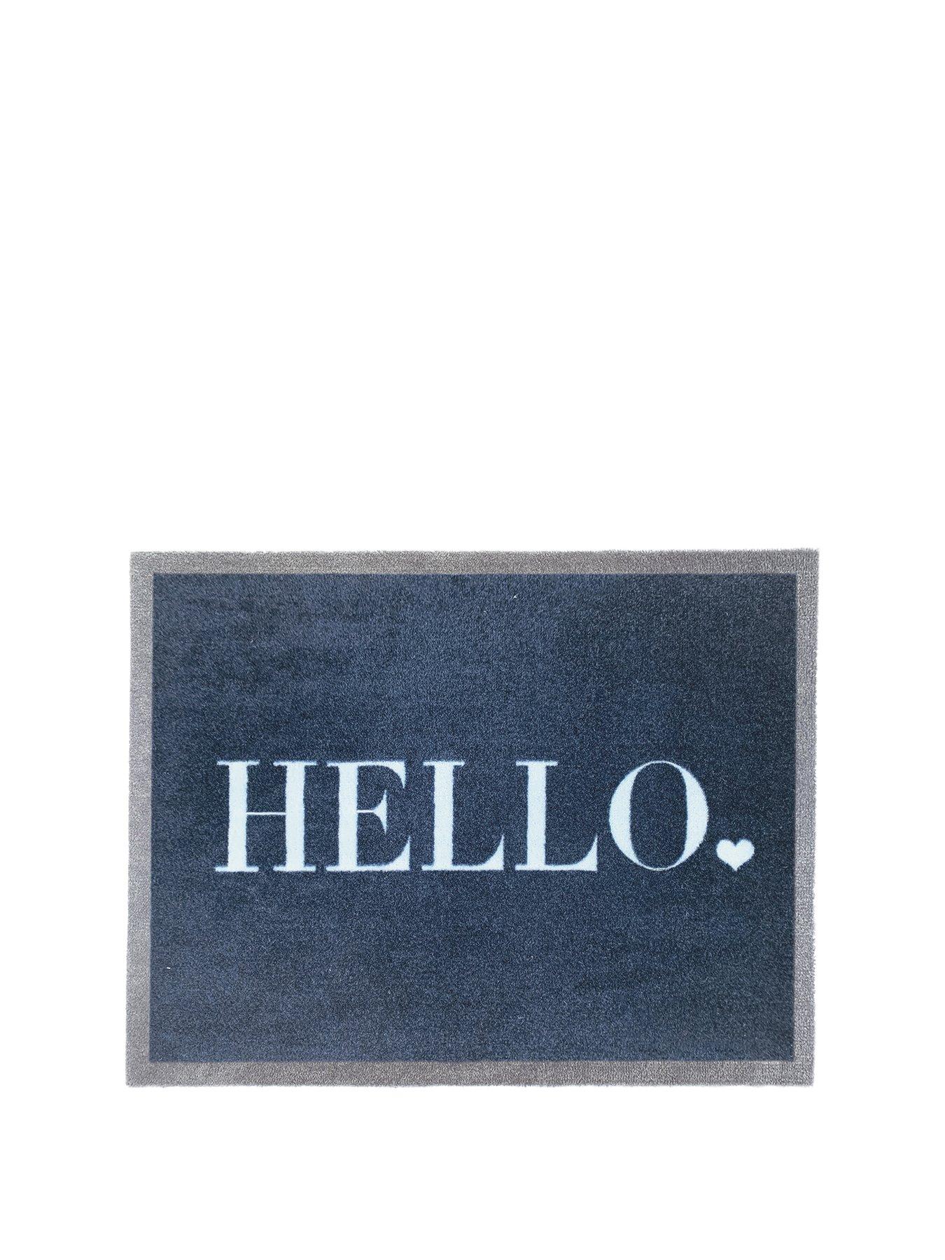 undefined Hello Doormat - Navy