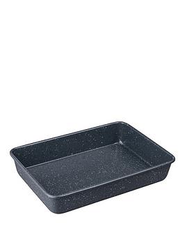 Product photograph of Denby Quan Tanium Finish Medium Roasting Tray from very.co.uk
