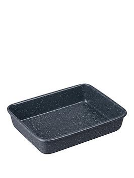 Product photograph of Denby Quan Tanium Finish Mini Roasting Tray from very.co.uk