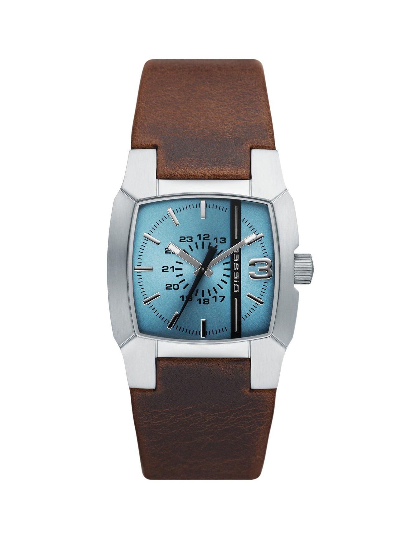 Product photograph of Diesel Cliffhanger Mens Traditional Watches Leather from very.co.uk