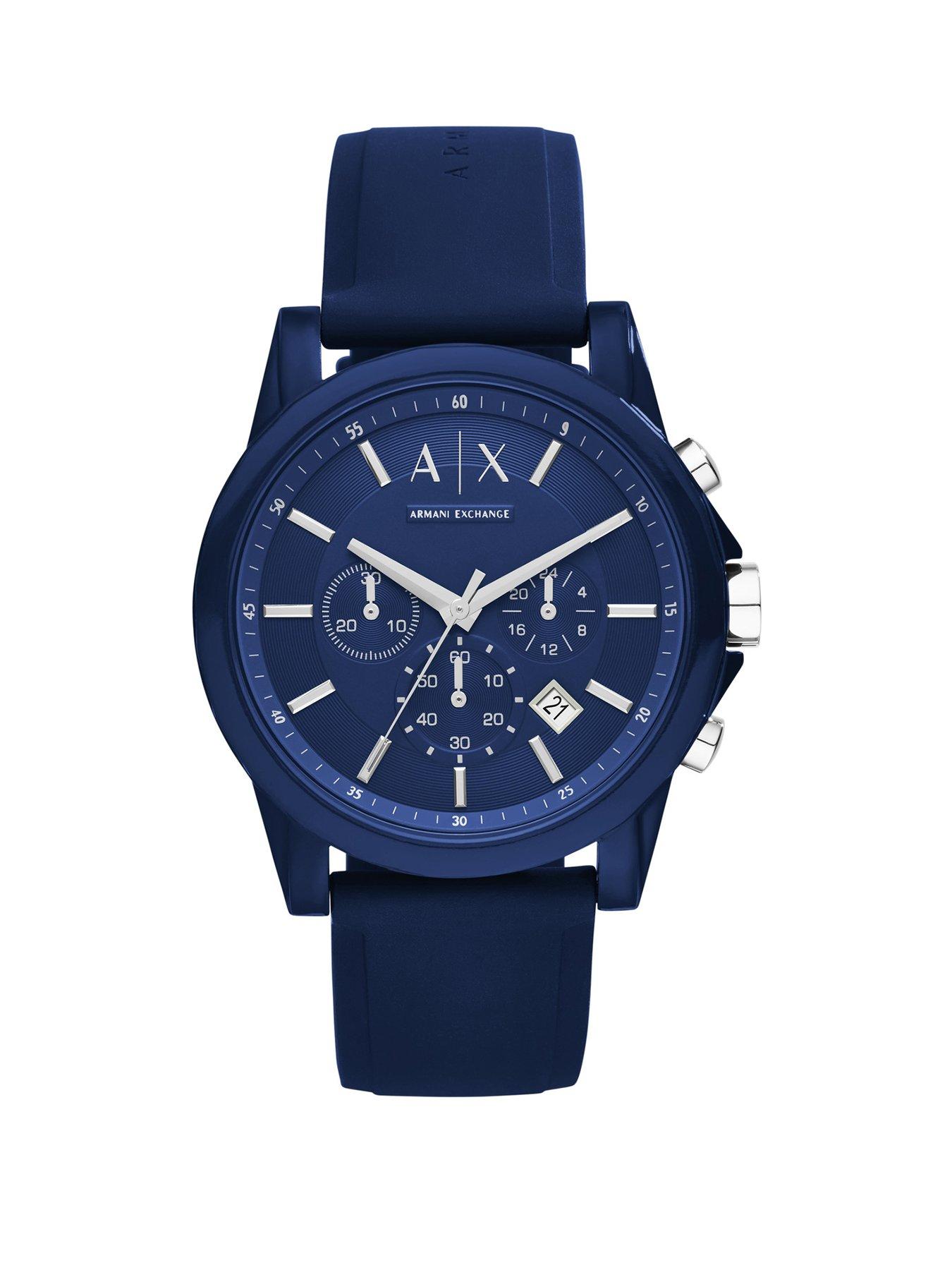 Product photograph of Armani Exchange Outerbanks Chronograph Watch from very.co.uk