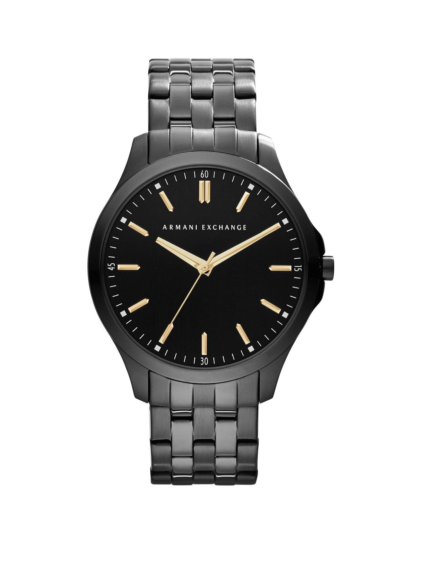 Mens black and gold armani deals watch