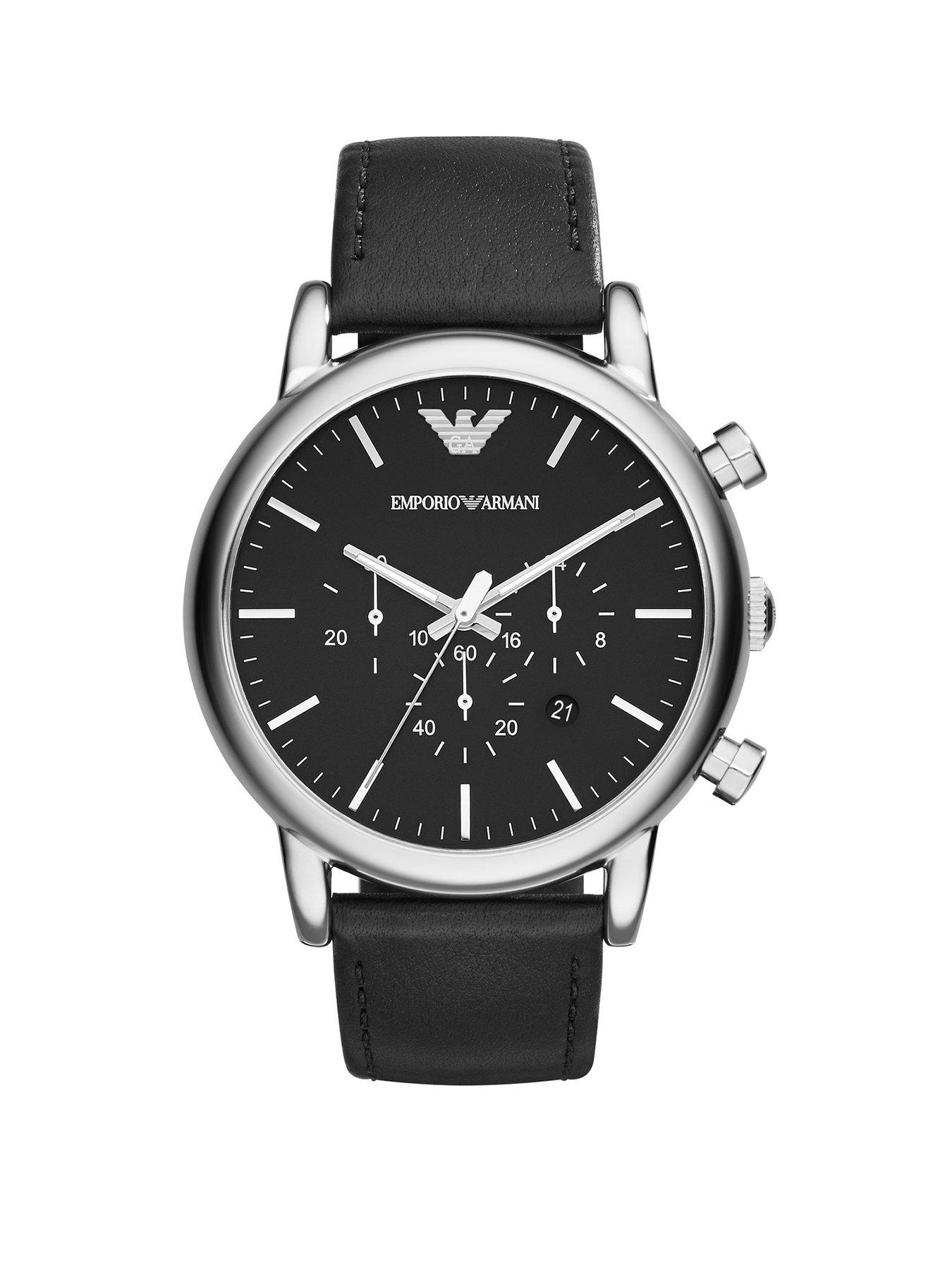Emporio Armani Men's Chronograph Watch Rose Gold Steel AR0399 – Watches &  Crystals