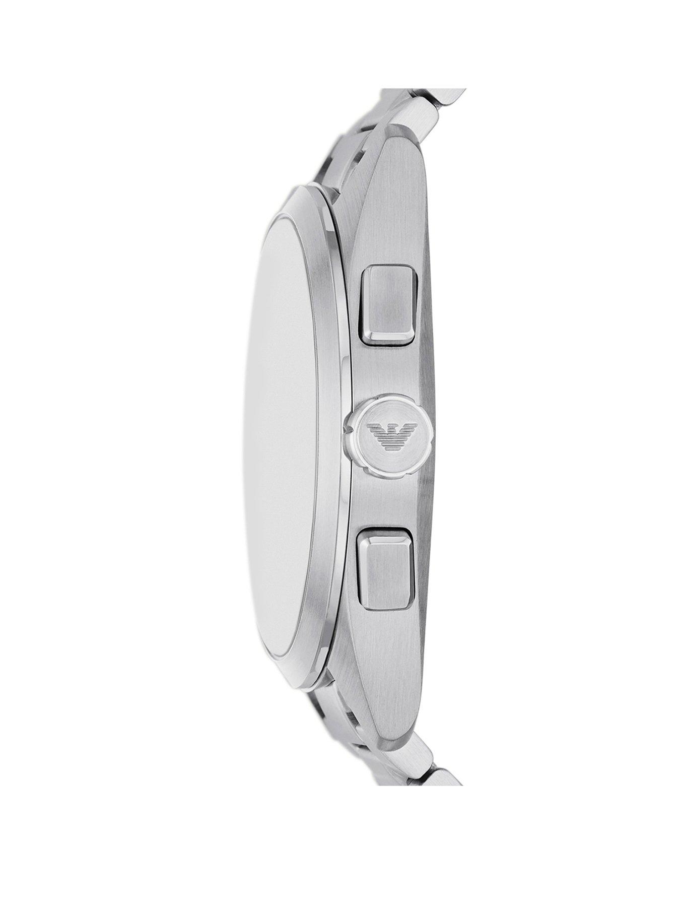 Emporio armani watch stainless steel clearance back