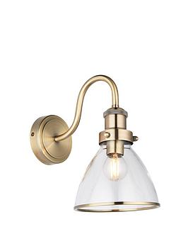 Product photograph of Very Home Jamey Wall Light - Brass from very.co.uk