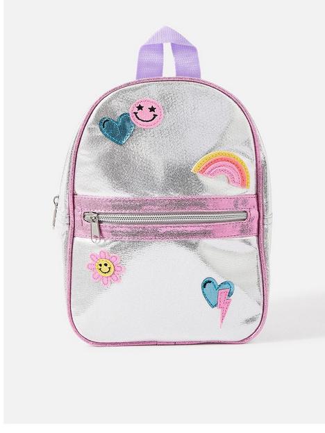 accessorize-girls-emoji-badge-backpack-silver