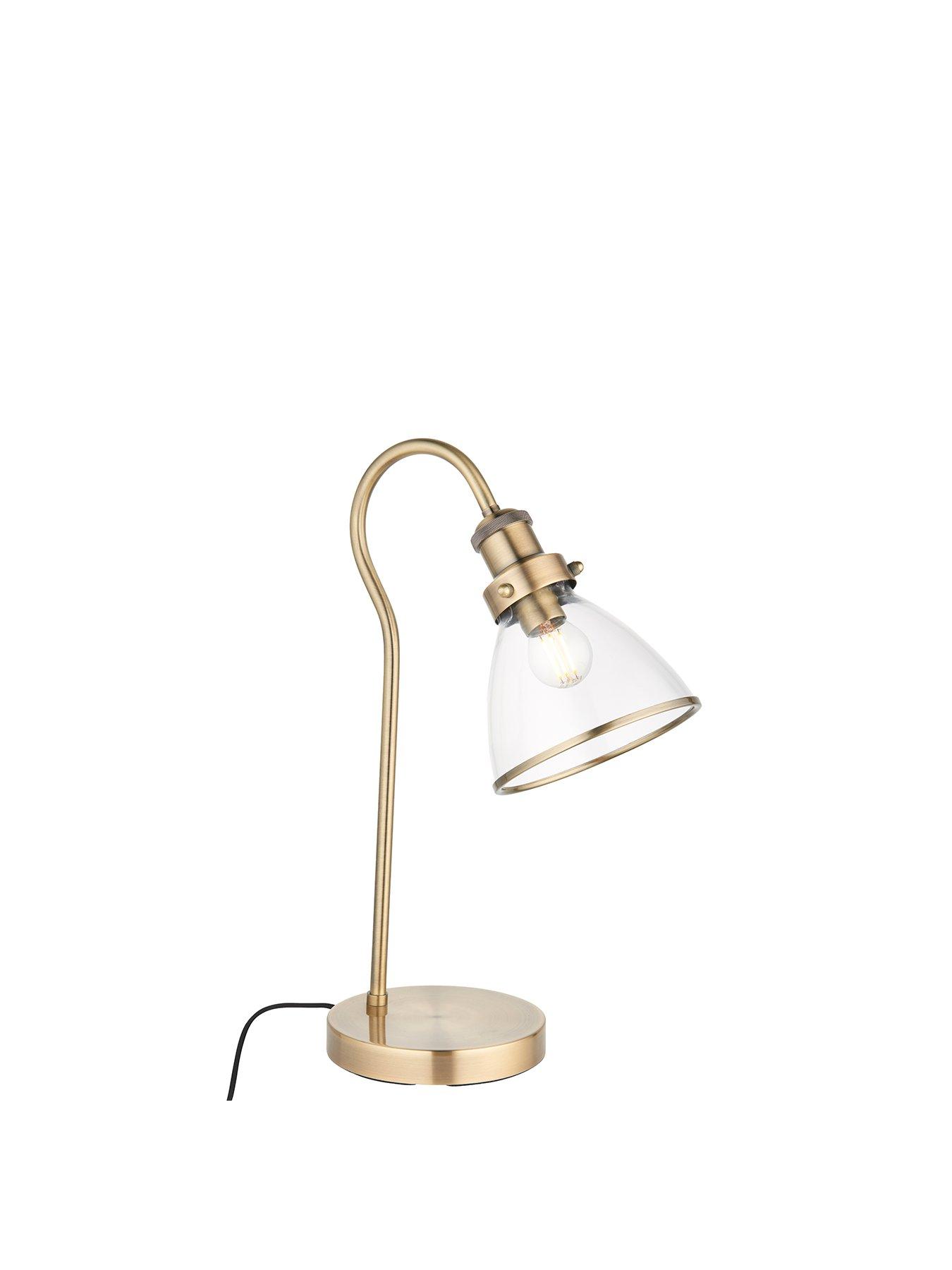 Product photograph of Jamey Table Lamp - Brass from very.co.uk