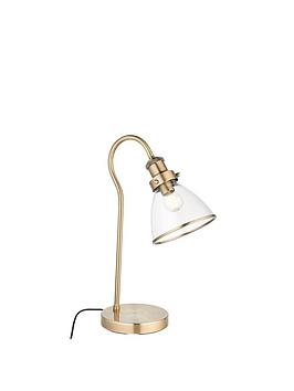 Product photograph of Very Home Jamey Table Lamp - Brass from very.co.uk