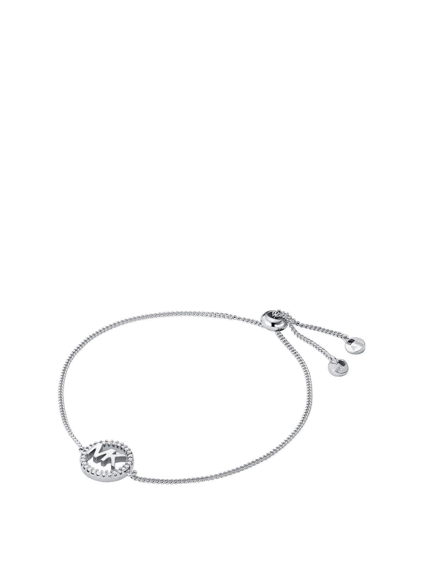 Product photograph of Michael Kors Premium Ladies Bracelet Sterling Silver from very.co.uk