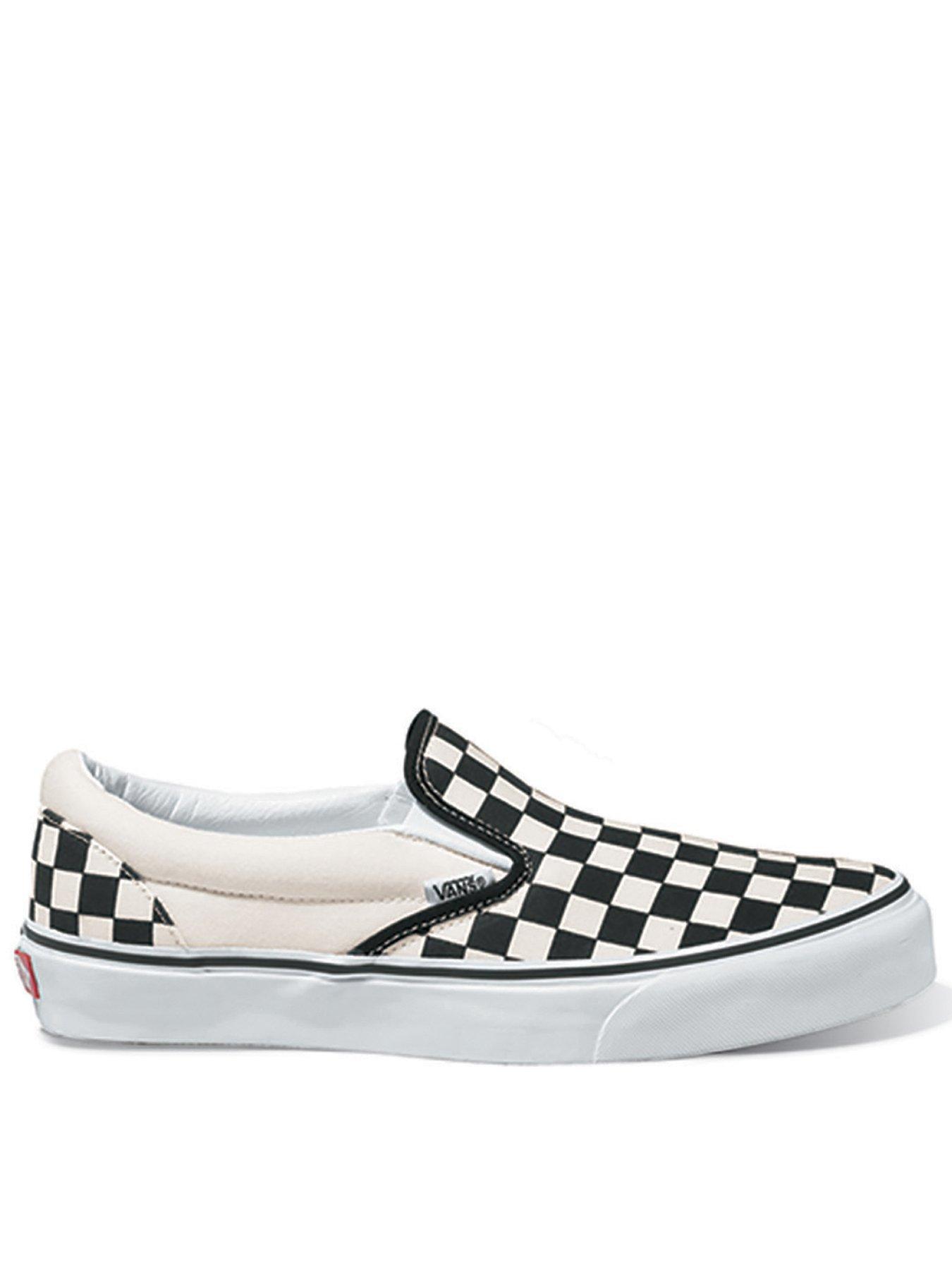 Vans Kids Unisex Classic Slip On Checkerboard Trainer Black White Very