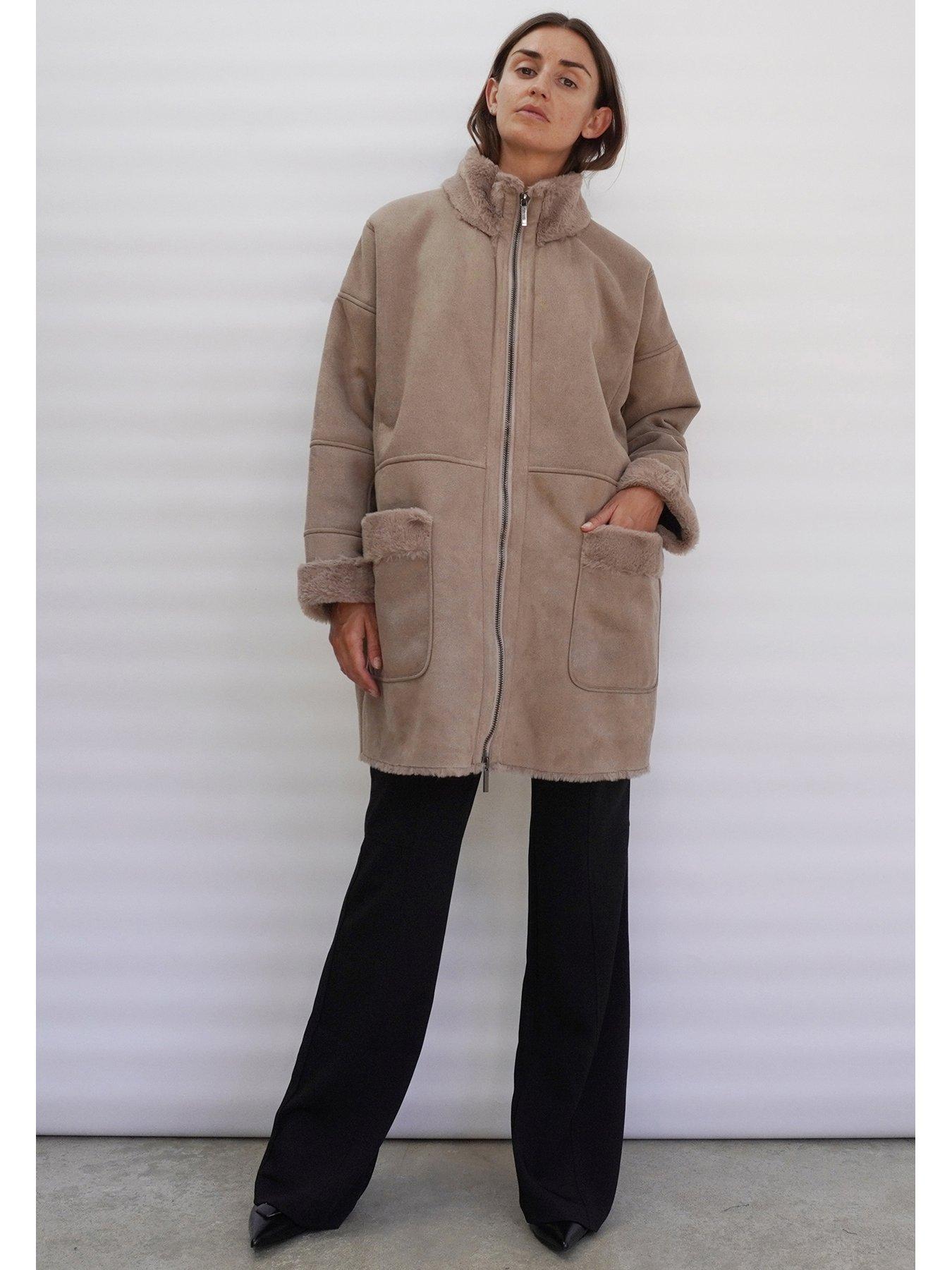 Fake sheepskin outlet jacket