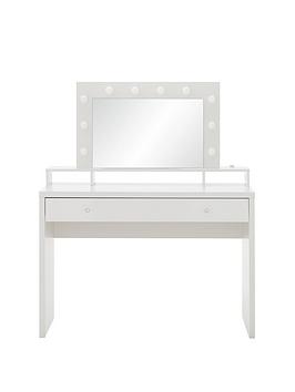 Product photograph of Very Home Aria Dressing Table With Mirror And Lighting from very.co.uk