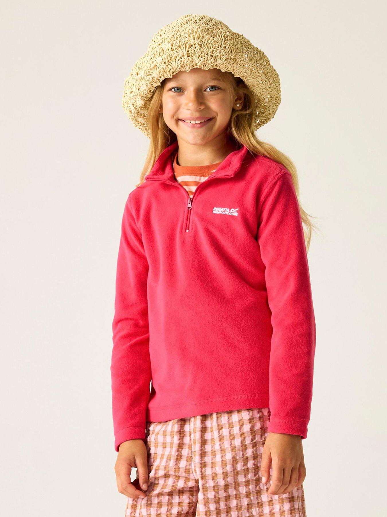 Regatta Kids Hot Shot Ii 1/4 Zip Fleece - Pink