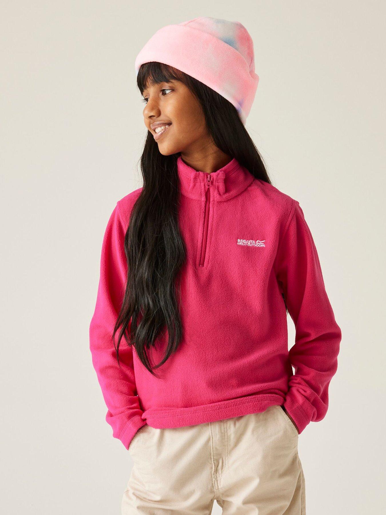 undefined Kids Hot Shot II 1/4 Zip Fleece - Pink
