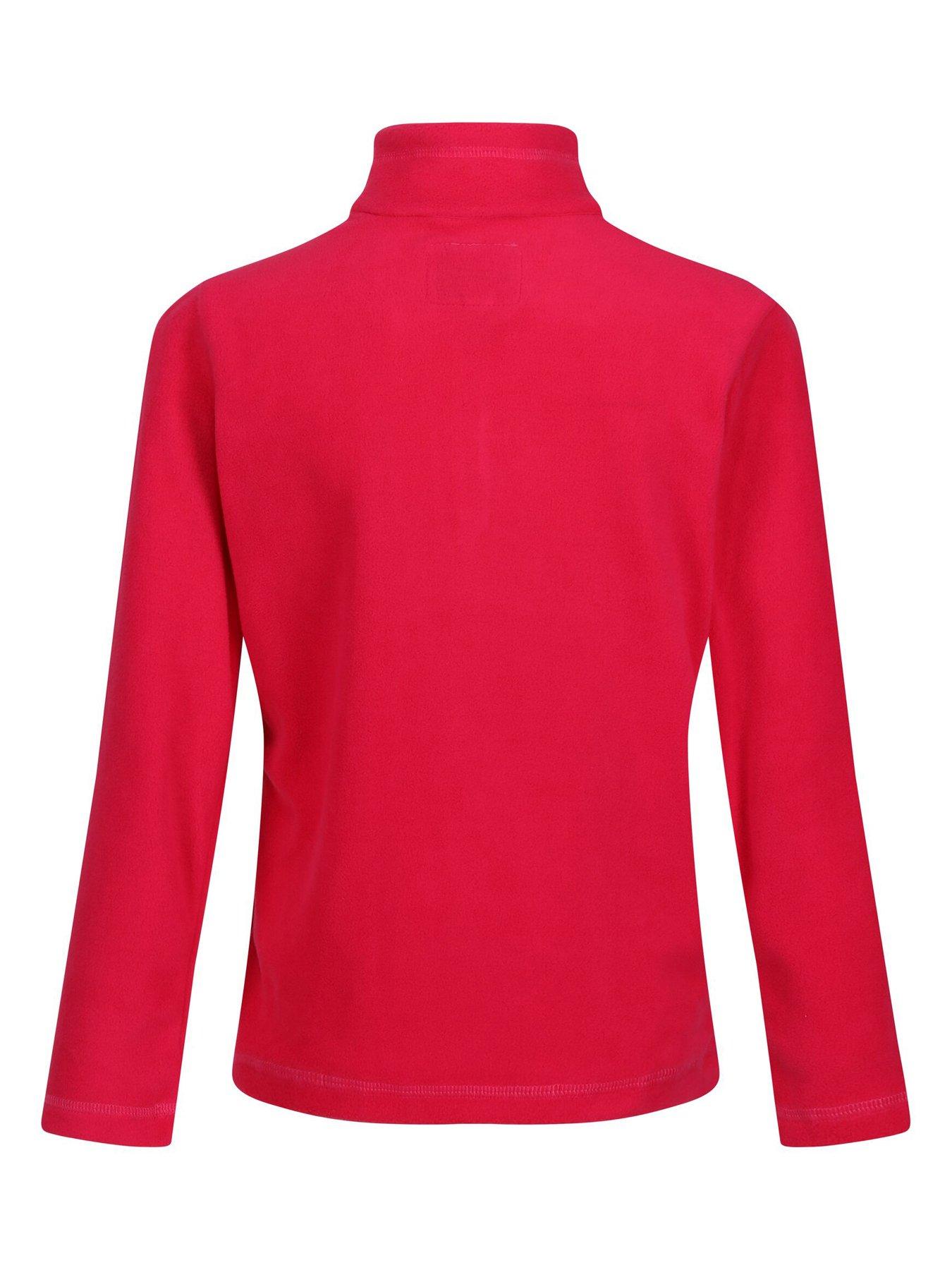 Image 4 of 4 of Regatta Kids Hot Shot II 1/4 Zip Fleece - Pink