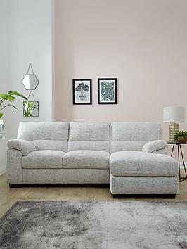 Product photograph of Very Home Danielle Fabric Right Hand Chaise Sofa - Natural from very.co.uk