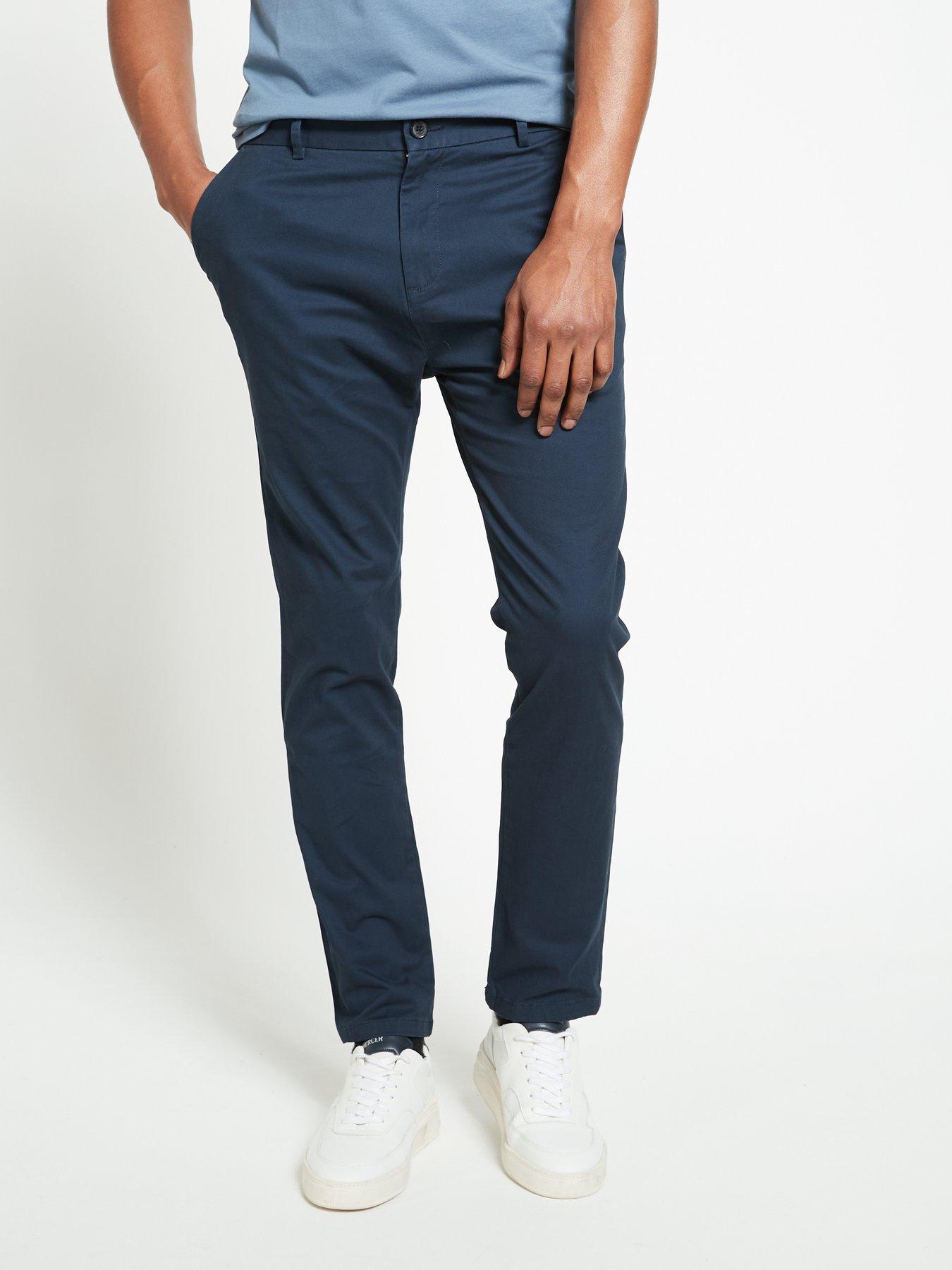 Formal Navy Blue Pants for Men, Men's Fashion, Bottoms, Trousers on  Carousell