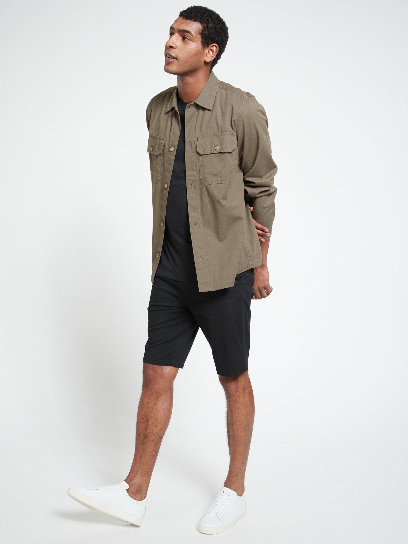 Grey chino hot sale shorts mens