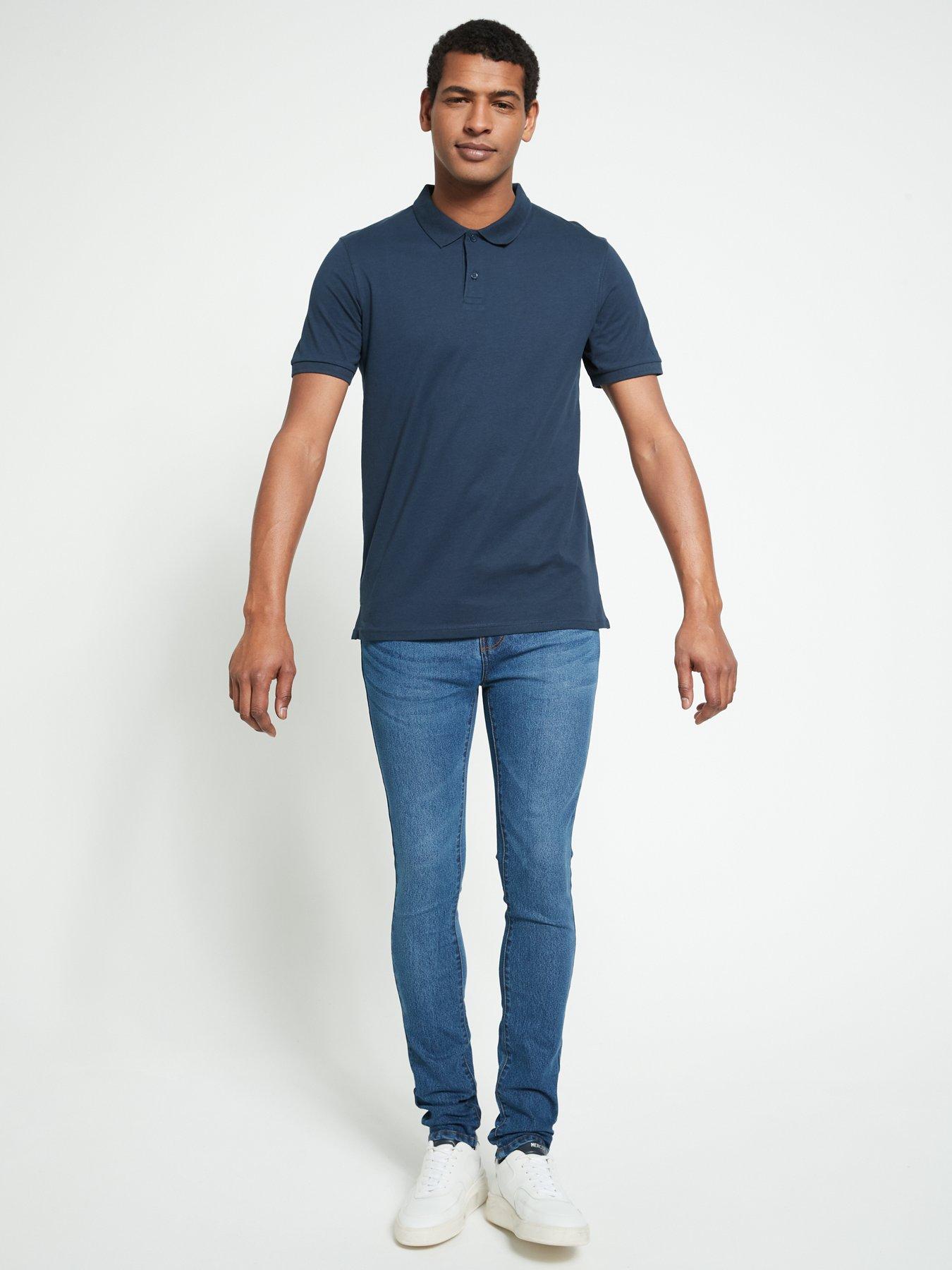 Polo shirt and skinny jeans sale