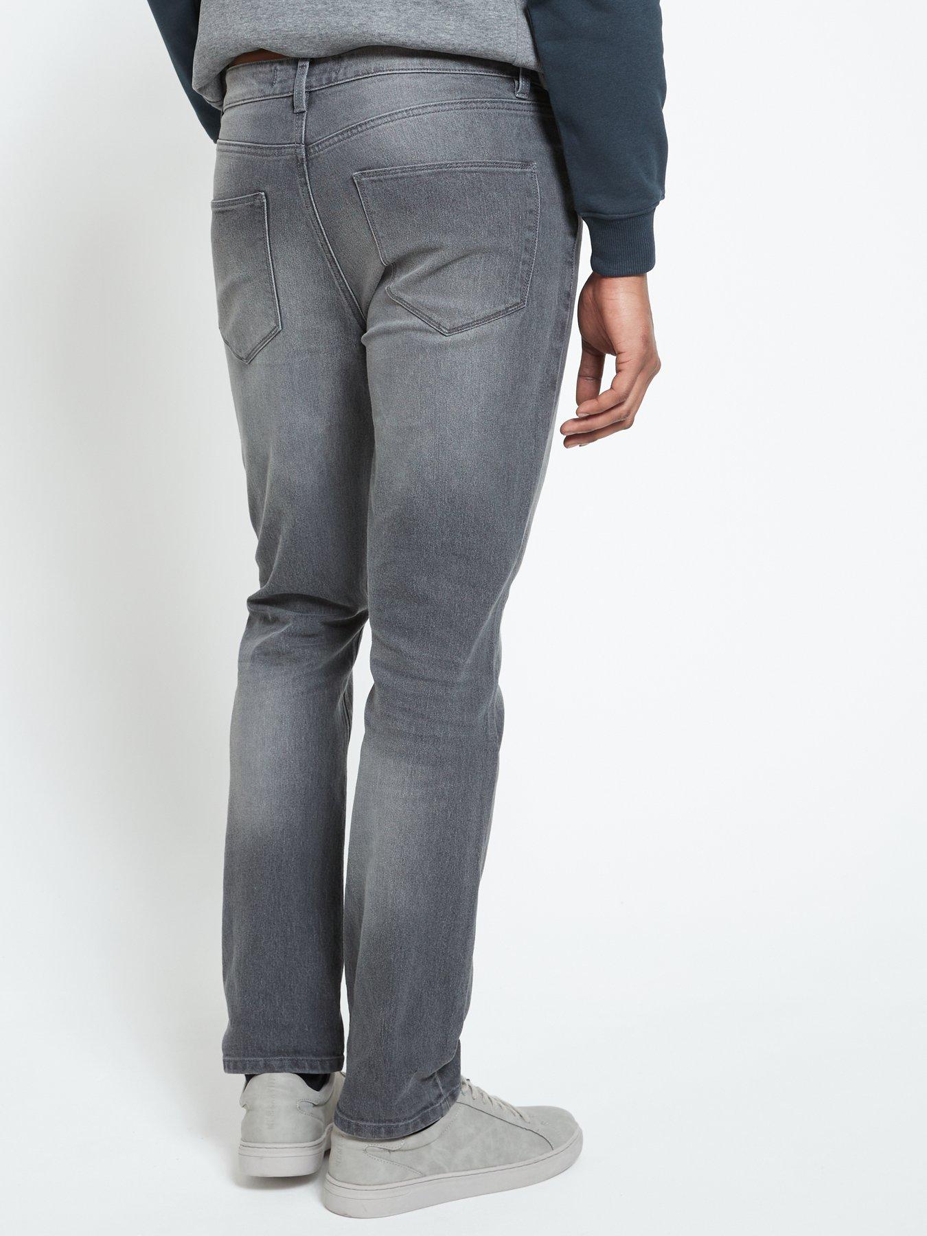 Buy Ketch Light Grey Straight Fit Stretchable Jeans For Men, 44% OFF