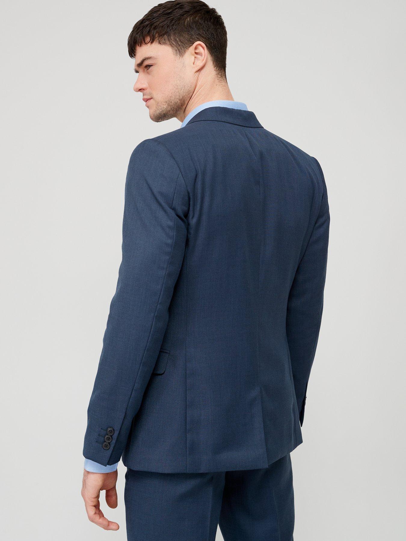 Image 2 of 6 of Very Man Slim Suit Jacket - Blue Melange