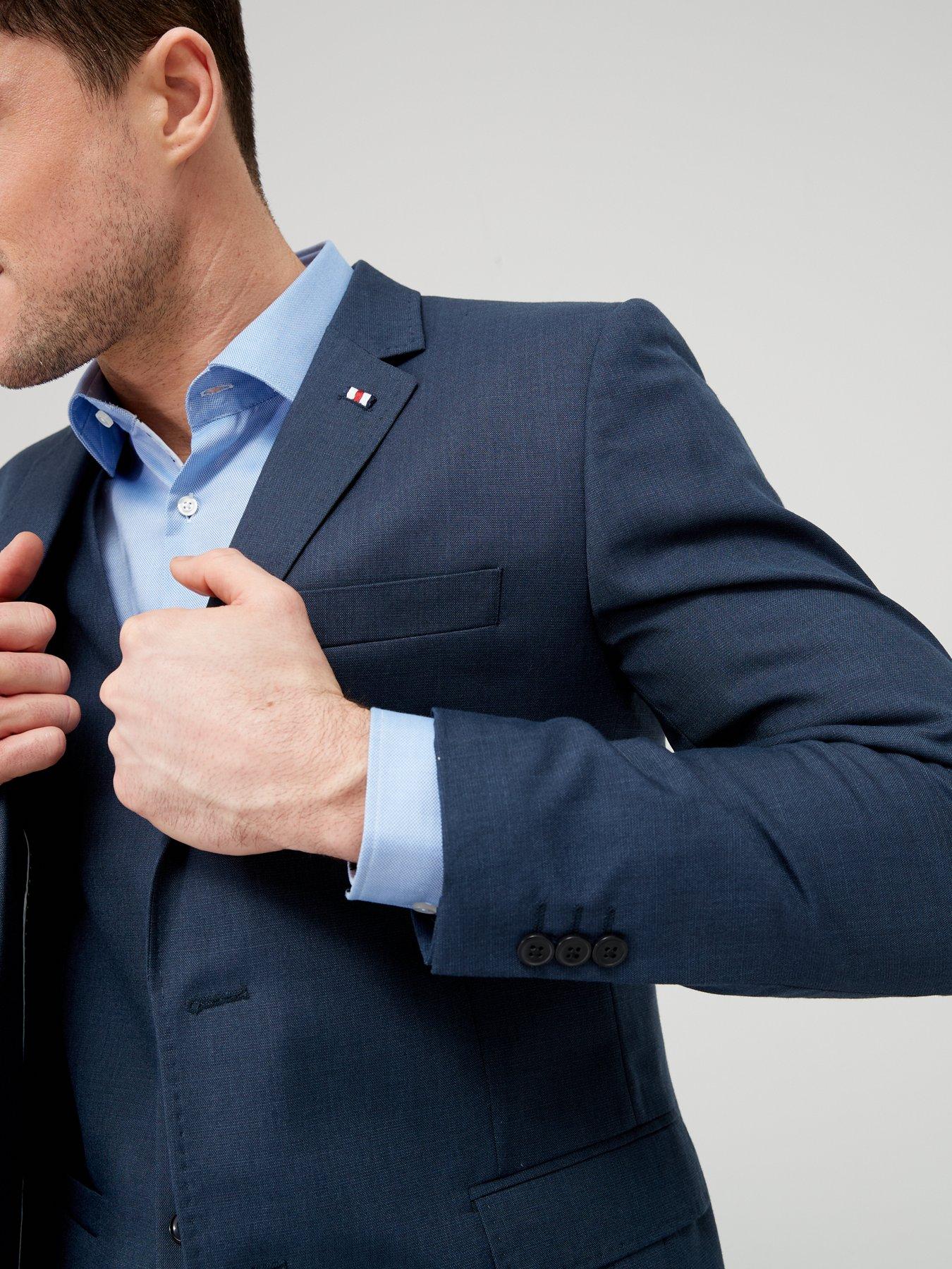 Image 5 of 6 of Very Man Slim Suit Jacket - Blue Melange