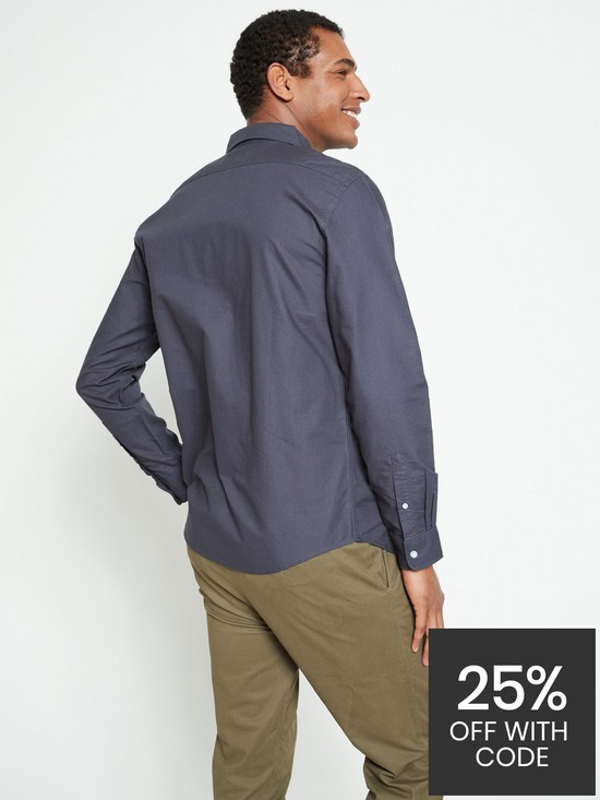 stillFront image of everyday-long-sleeve-button-down-oxford-shirt-navy