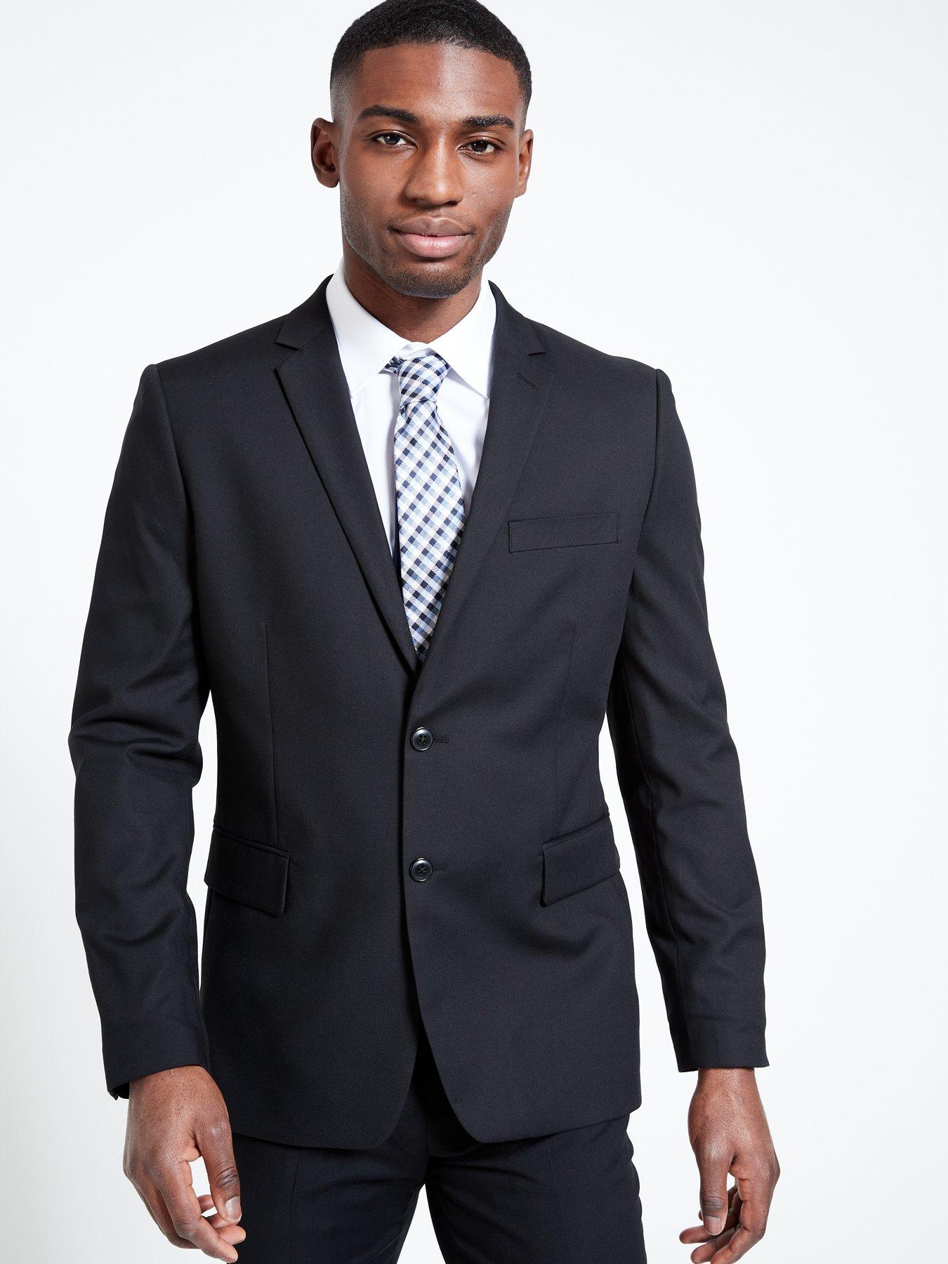 Black slim 2025 suit jacket