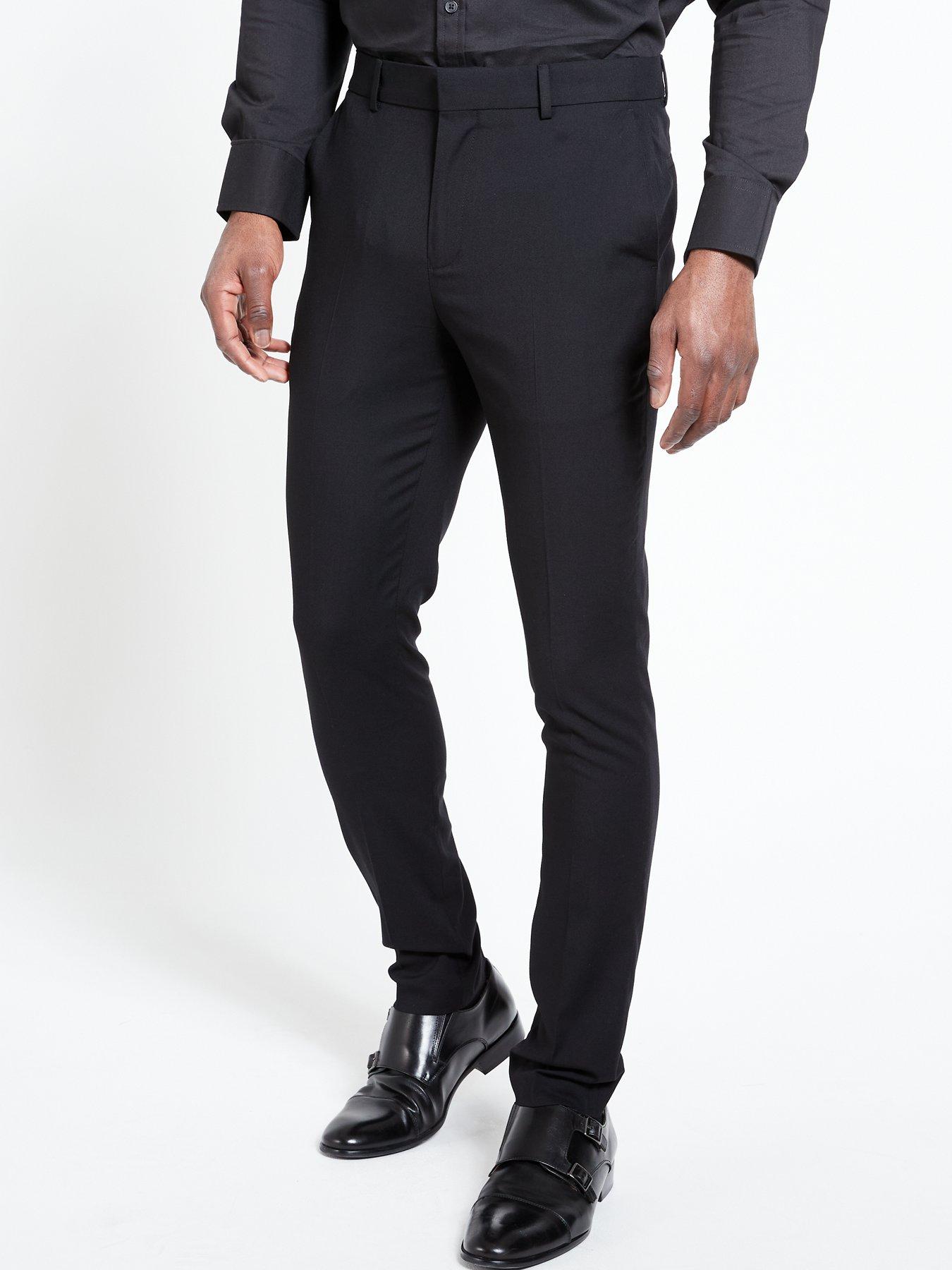 Long leg skinny black sales trousers