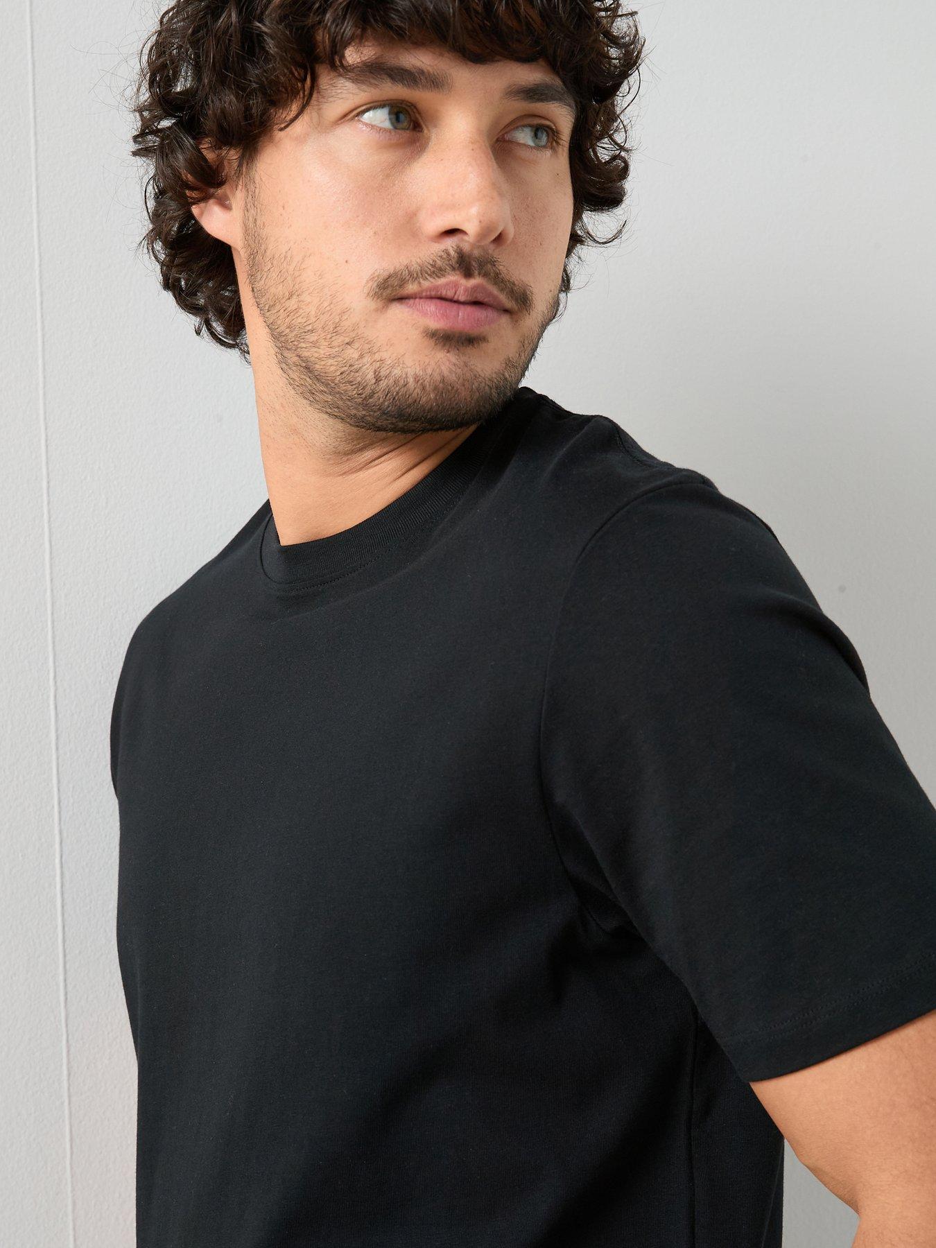 Image 5 of 7 of The Very Collection 2 Pack Pure Cotton Essential Crew Neck T-shirts - Black
