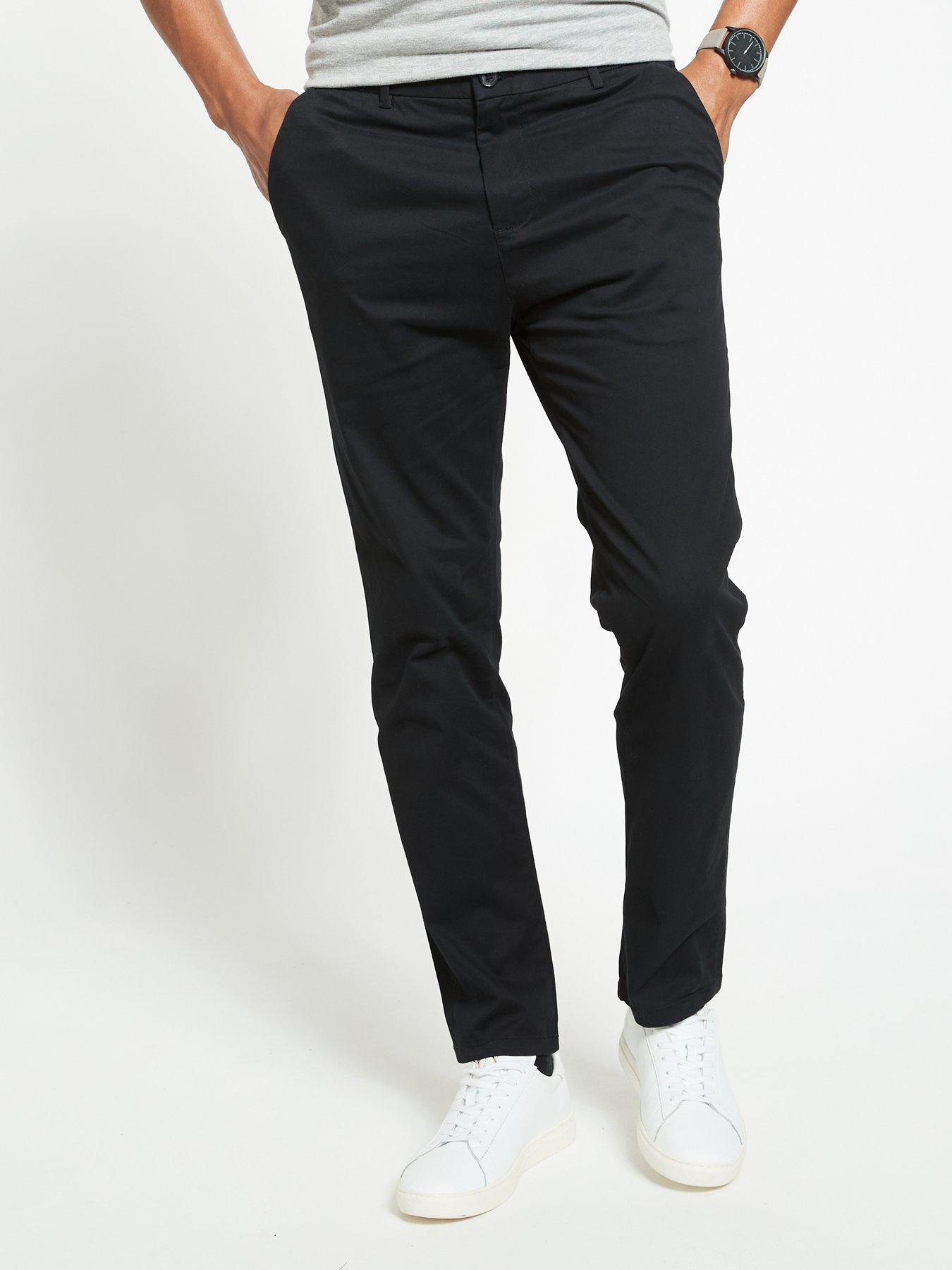 undefined Slim Chino Trouser - Black