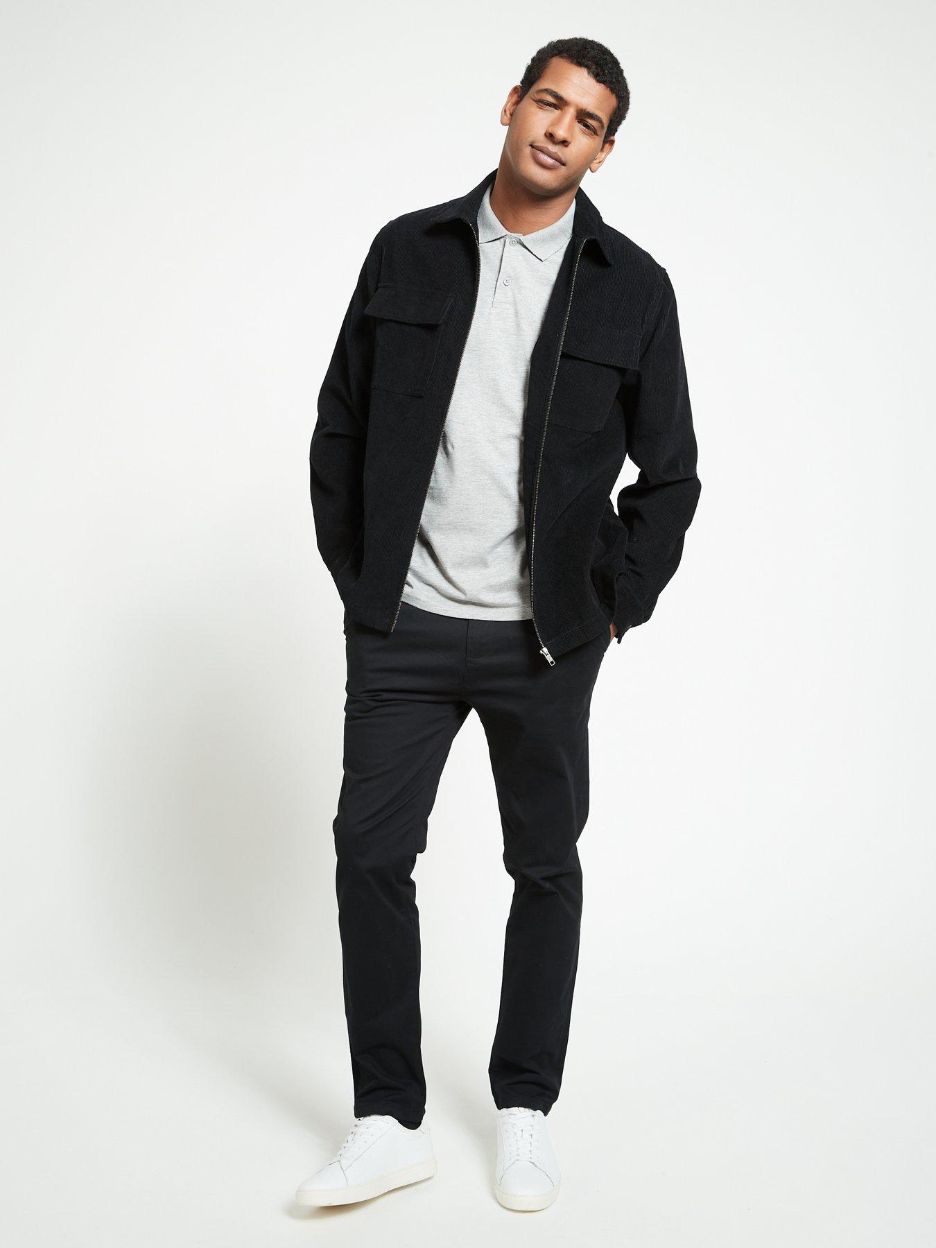 Everyday Slim Chino Trouser - Black | Very.co.uk