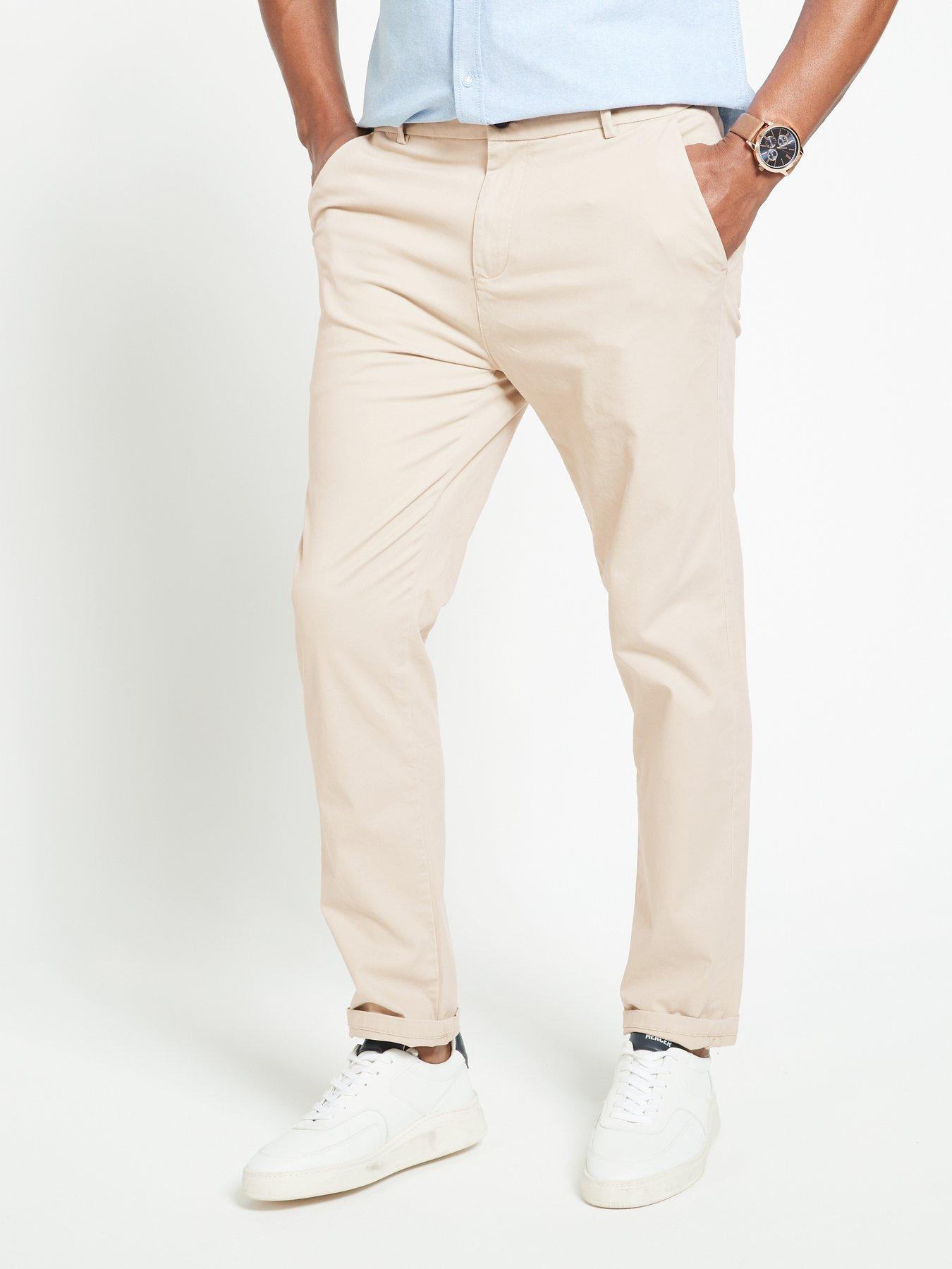 Mens slim store fit chino trousers