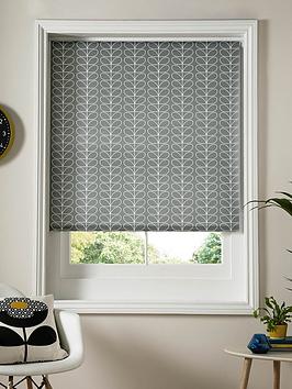 Product photograph of Orla Kiely Linear Stem Roller Blind - Silver from very.co.uk