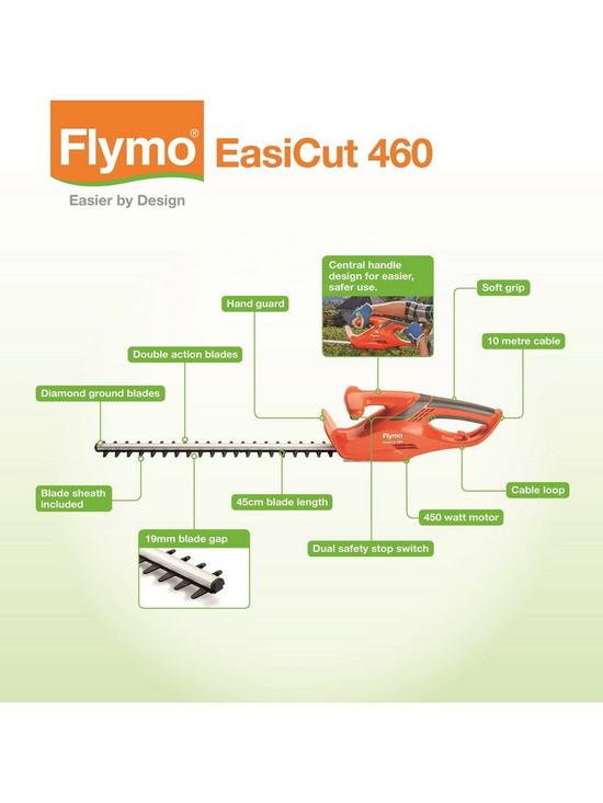 stillFront image of flymo-easicut-460-corded-hedge-trimmer