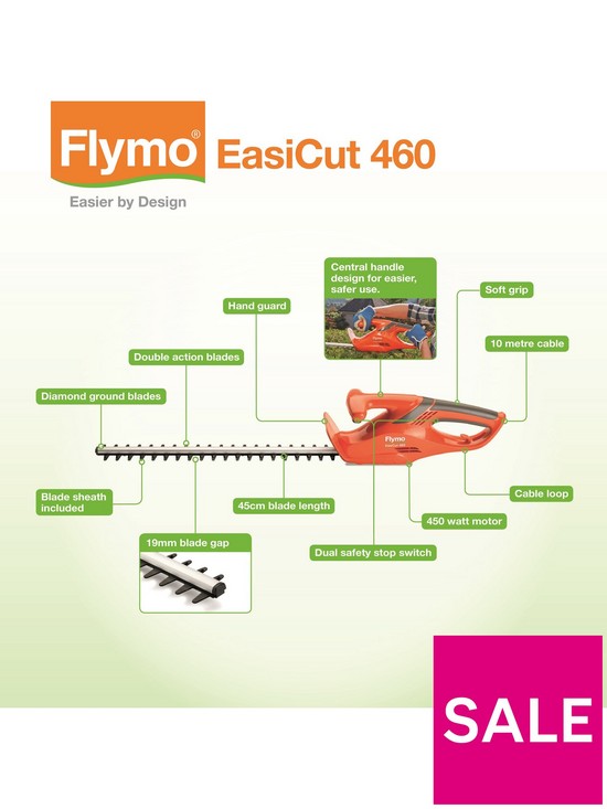 stillFront image of flymo-easicut-460-corded-hedge-trimmer