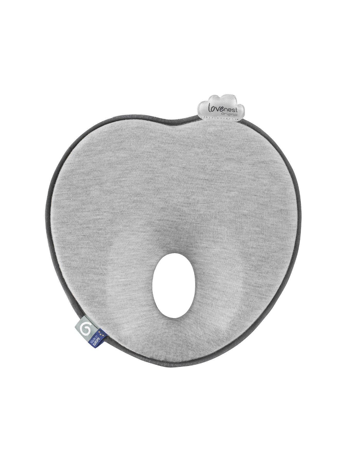 Babymoov Lovenest Original Flat Head Newborn Baby Support Pillow - Smokey Grey