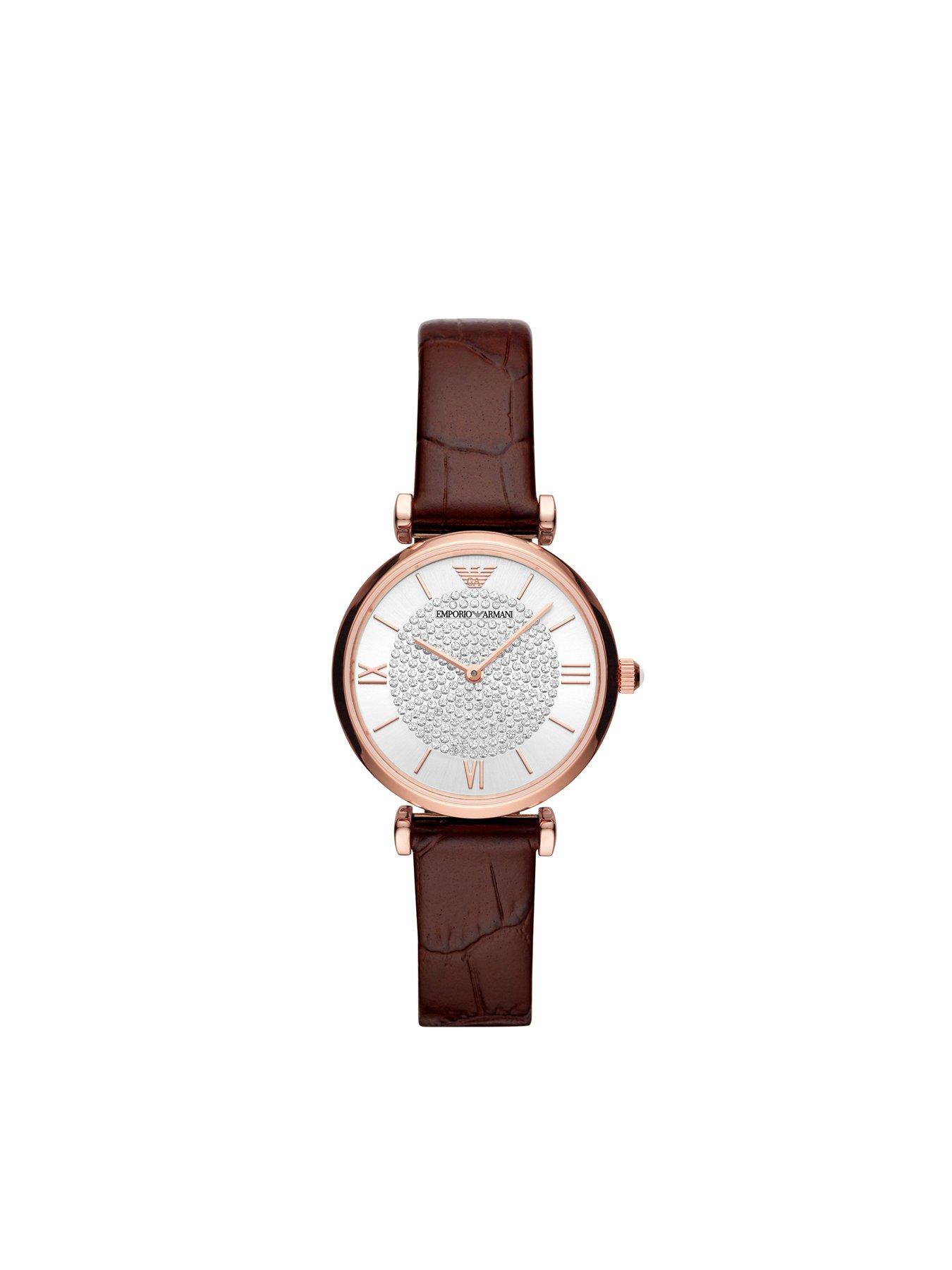 Emporio armani classic leather watch sale