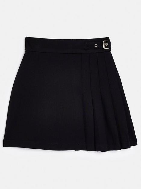 river-island-girls-pleated-skirt-black