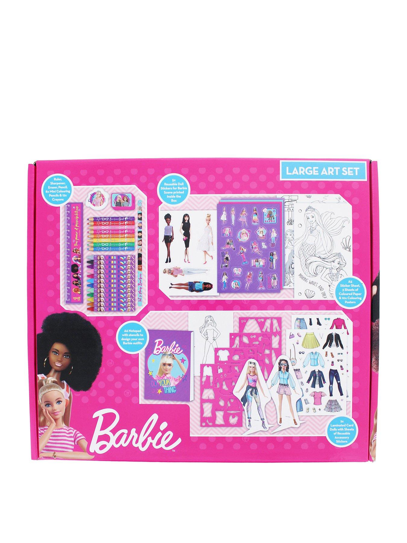 Barbie Art Set, Arts and Crafts for Kids, Colouring Sets for