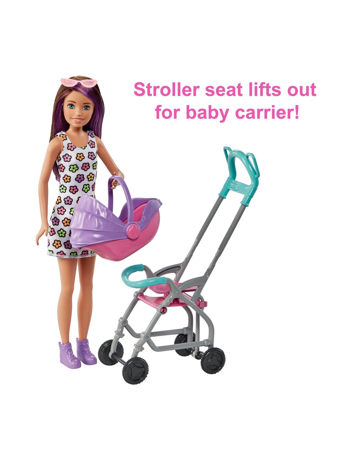 Barbie Skipper Babysitters Pushchair and 2 Dolls Playset