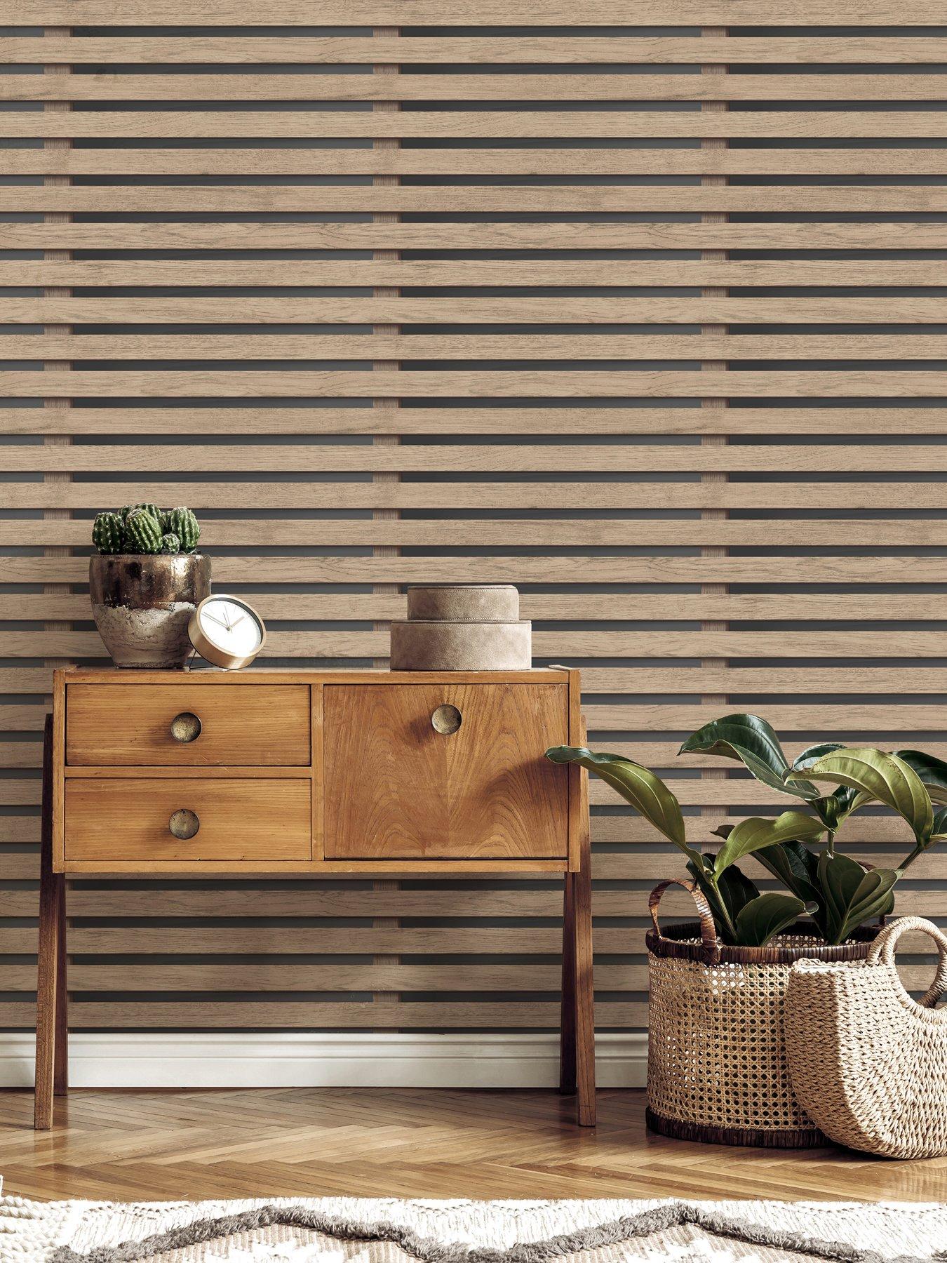 undefined Wood Slats Sidewall Wallpaper
