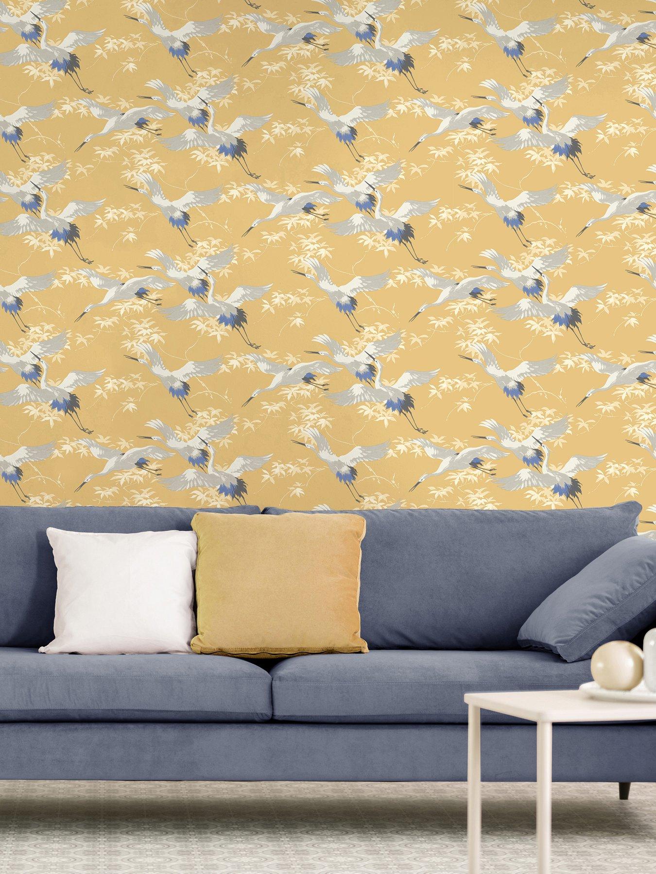 Product photograph of Crown Cranes Wallpaper from very.co.uk