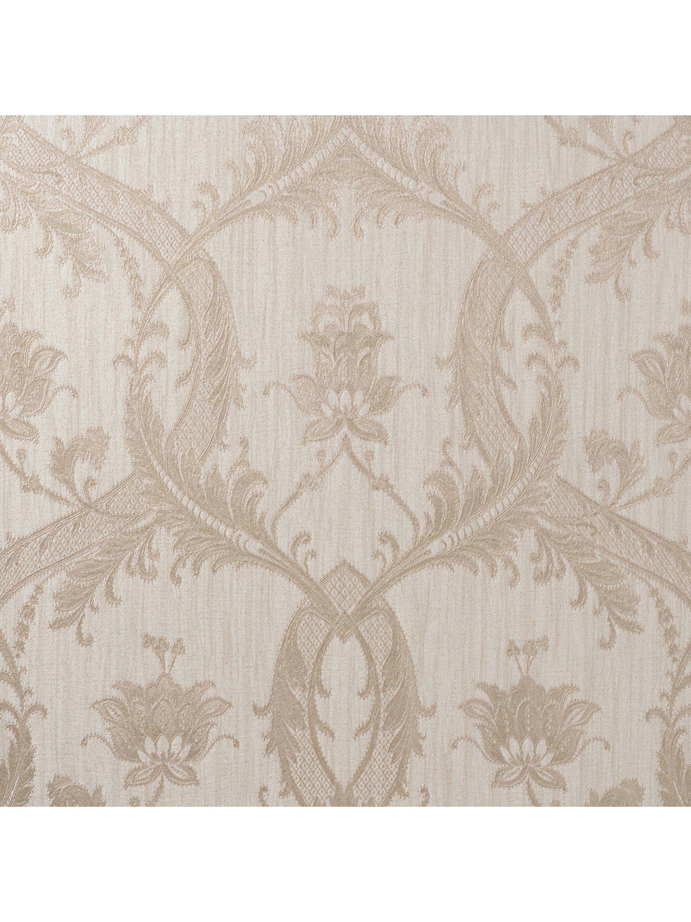 Vymura Milano Floral Damask Wallpaper - Cream and Gold | very.co.uk