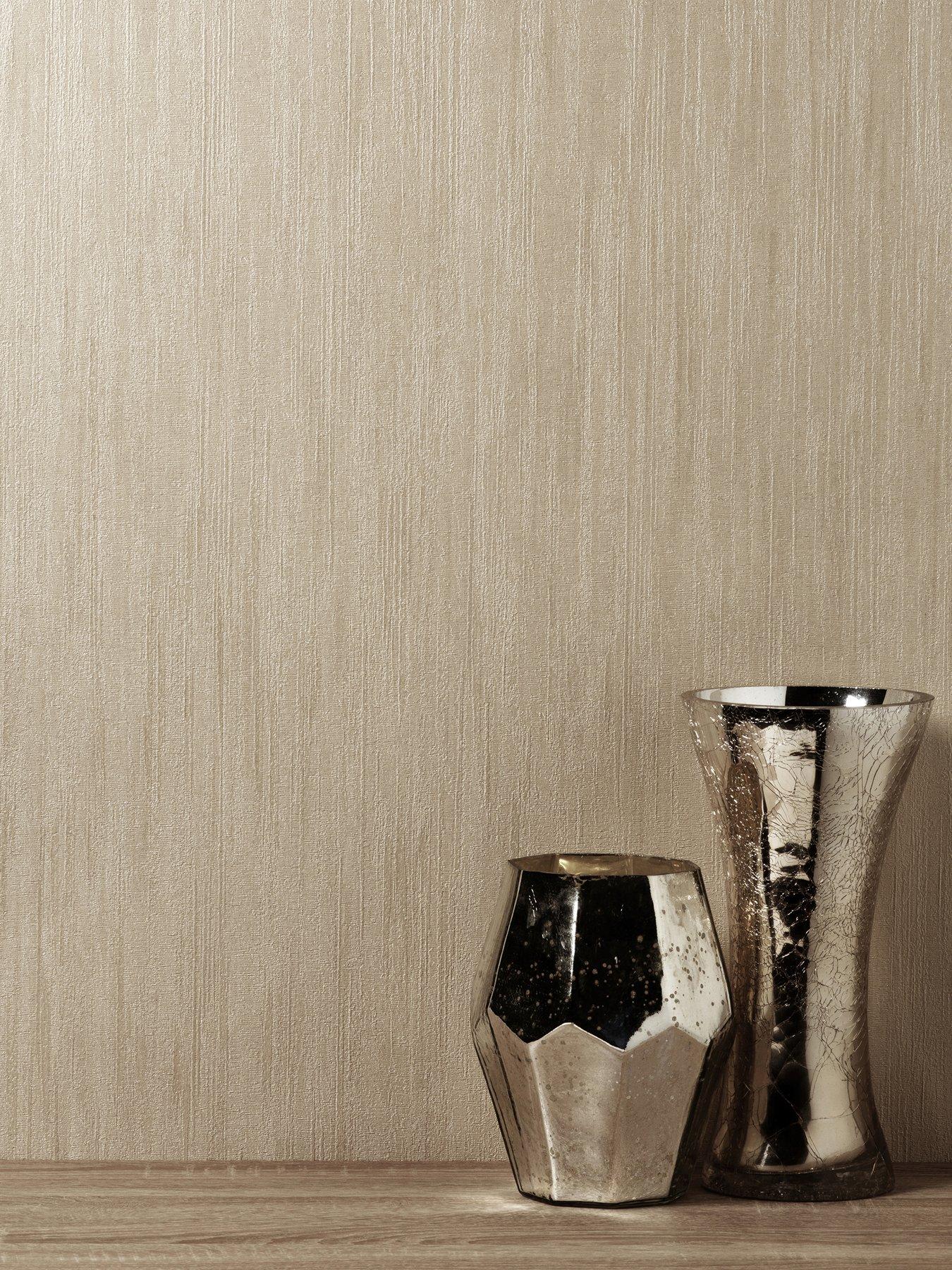 Product photograph of Vymura Milano Crepe Plain Wallpaper - Gold from very.co.uk