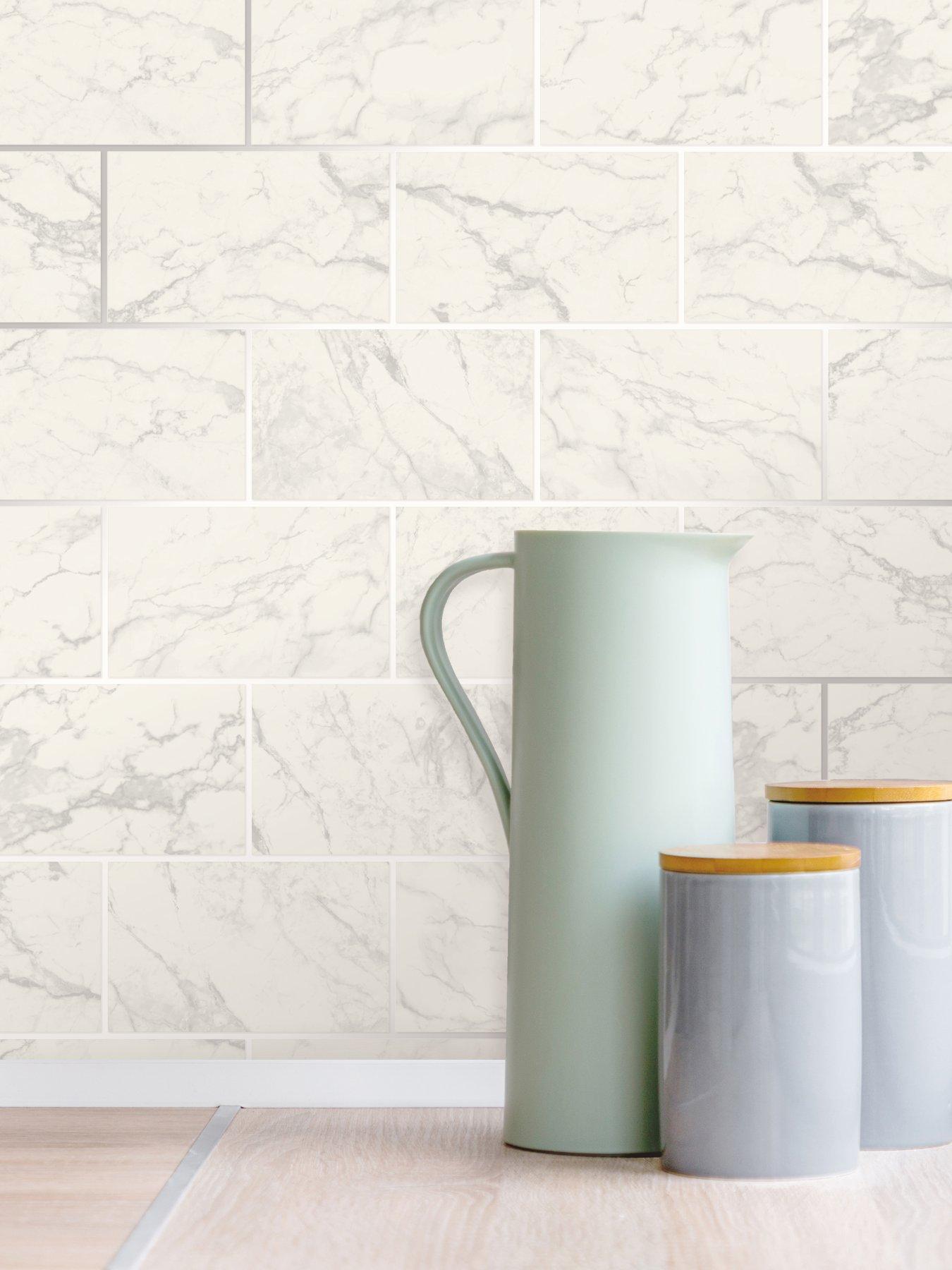 Product photograph of Crown Metro Brick Marble Wallpaper from very.co.uk
