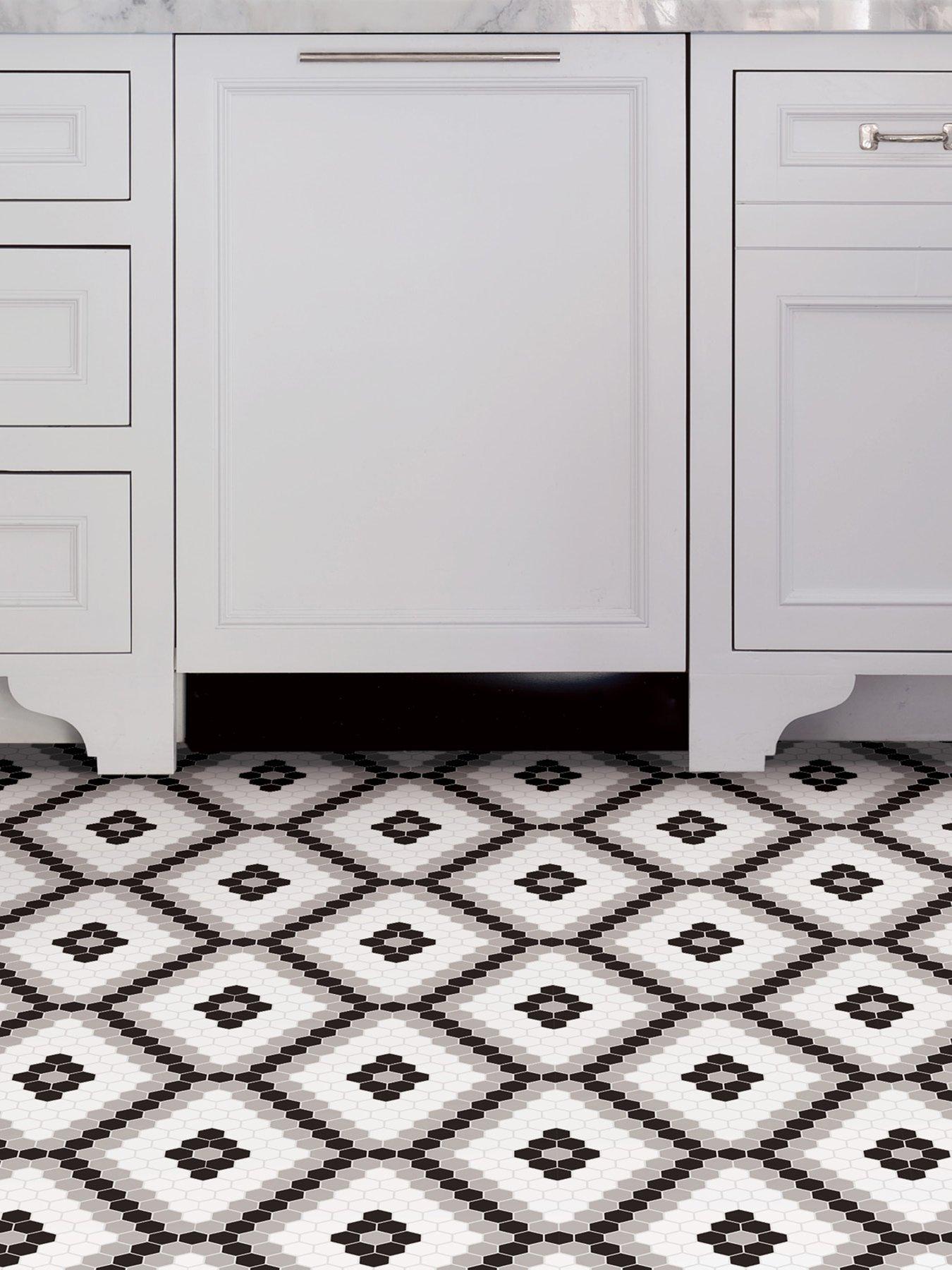 undefined Pack of 10 Leyton Peel  &  Stick Floor Tiles