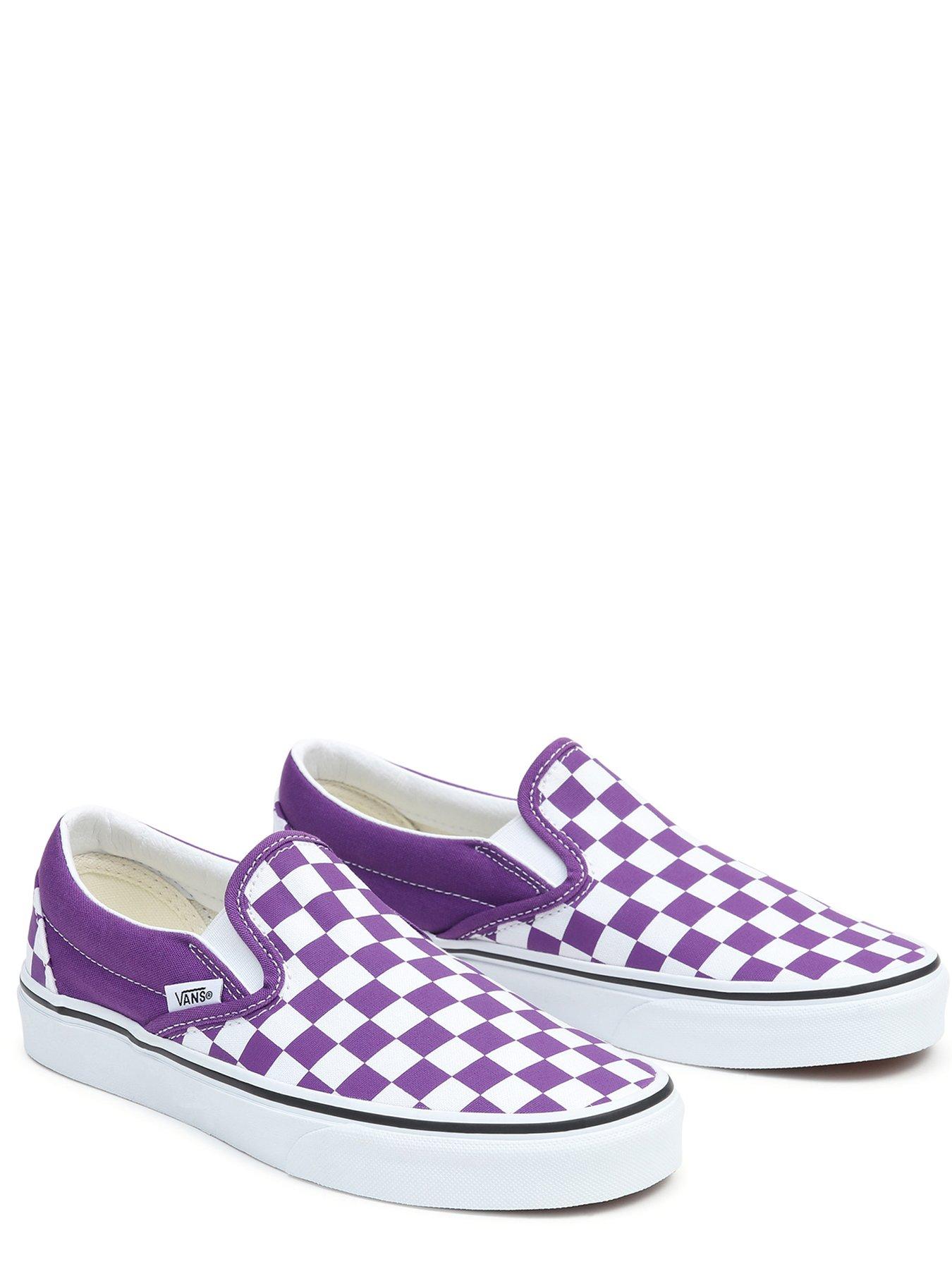 light purple checkered vans womens